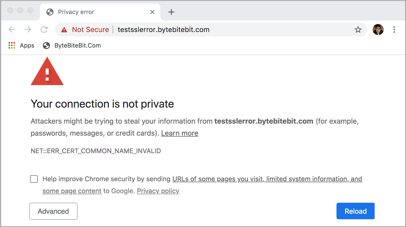 your-connection-is-not-private-error-in-google-chrome