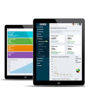 iMIS screenshots on tablets