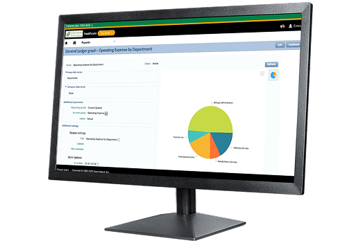 Sage Intacct dashboard on a laptop screen