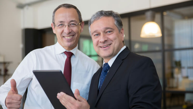 Business team optimistic about results