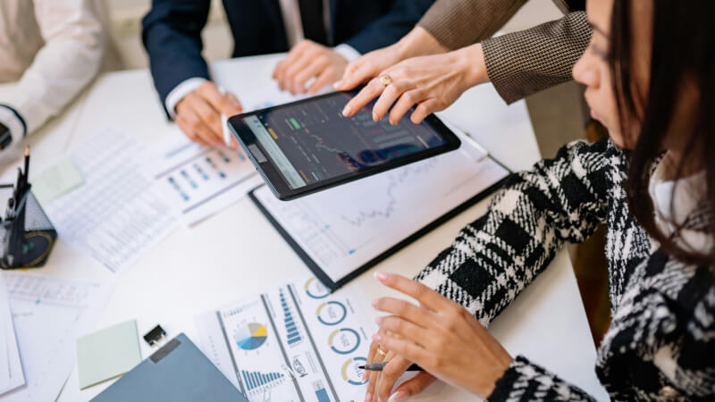 A team working together