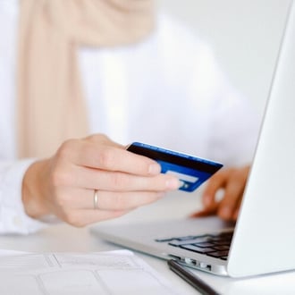 Marketing landing page on a screen