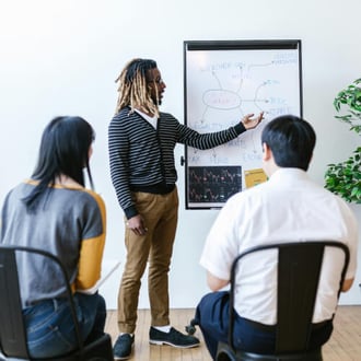 Team members participating in a training session