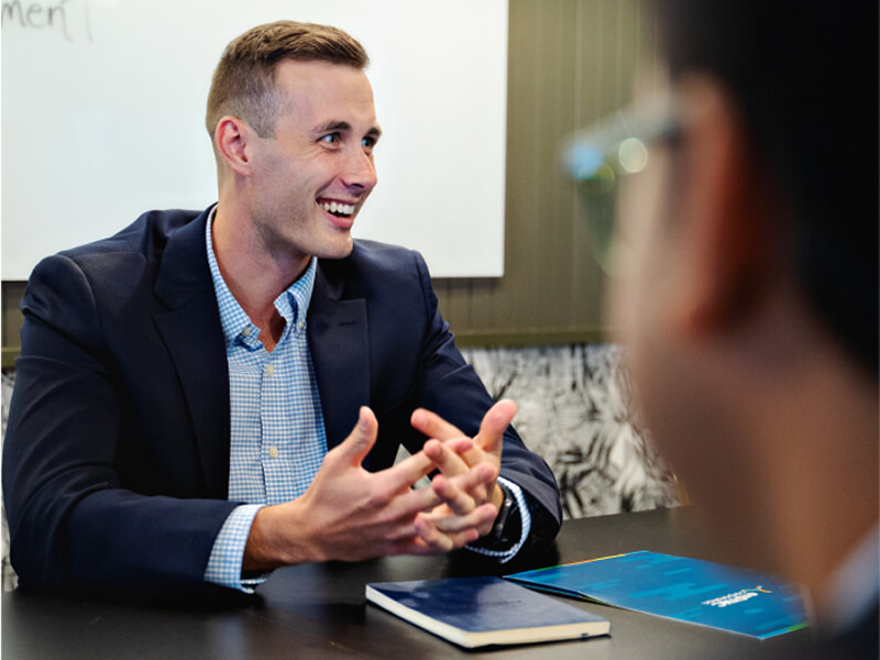 enSYNC team member presenting to a group