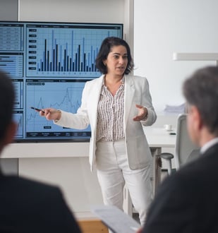 woman presenting